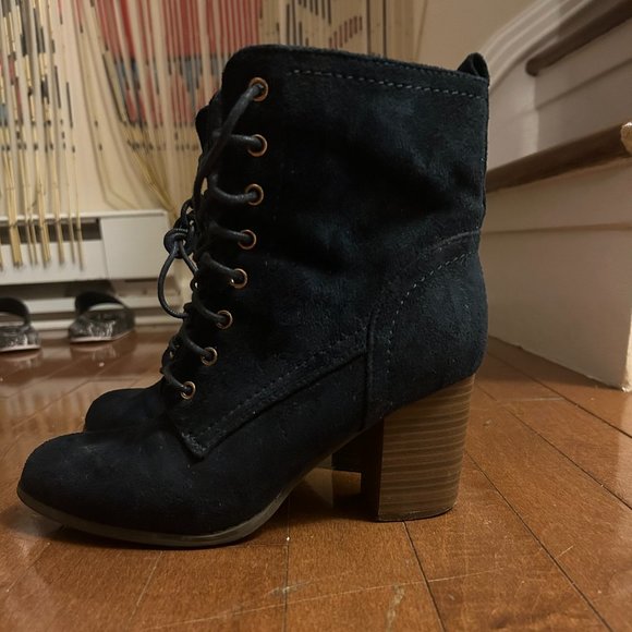 Blue Laced Booties - Picture 2 of 3